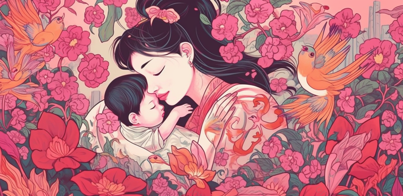 花朵唯美母亲节手绘背景,插画/手绘图,插画/手绘图库,插画/手绘图下载,插画/手绘